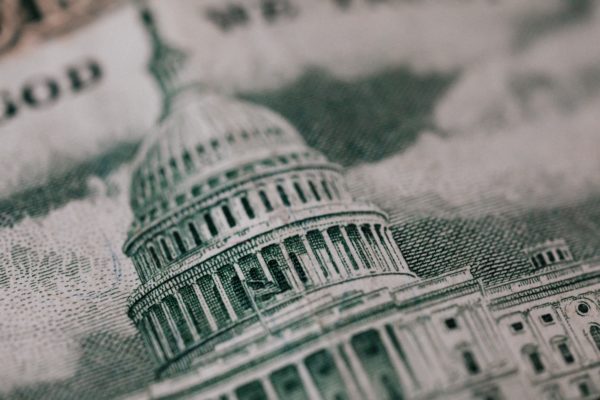 Close up of a $50 bill featuring the U.S. Capitol